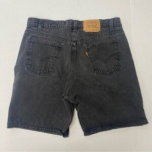 1996 Levi’s Orange Tab 550 Black Denim Jean Shorts